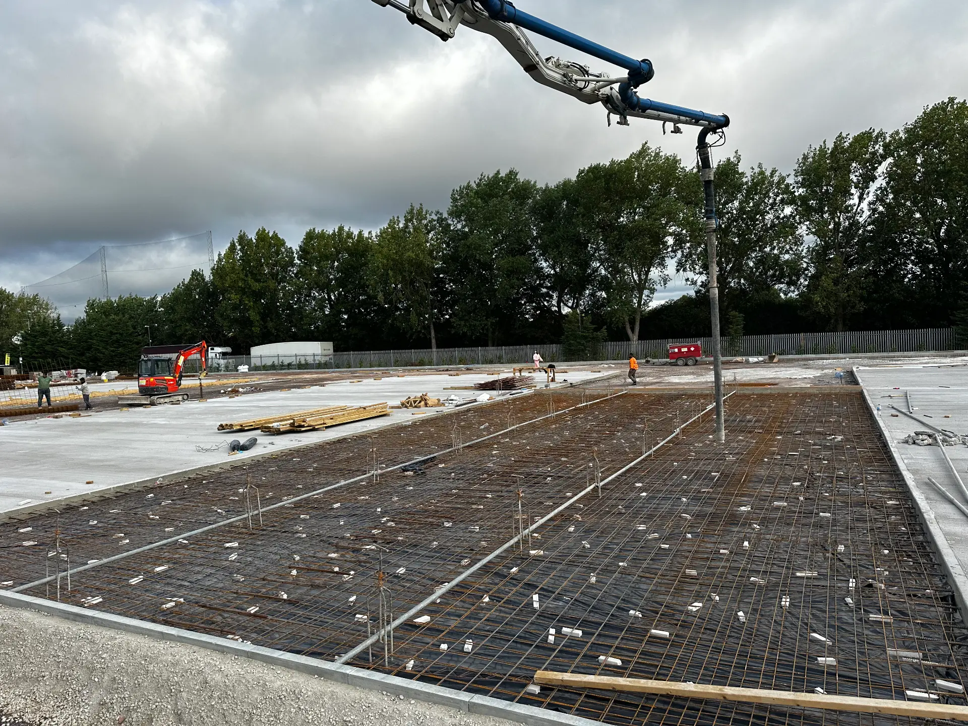 Completed coach park hardstanding